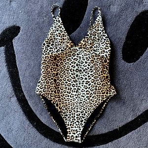 Mink Pink Leopard One Piece Swimsuit size Medium